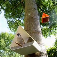 NOA - Vogelhaus wird nachts zum Leuchtobjekt - aus nachhaltigem Kunststoff gefertigt