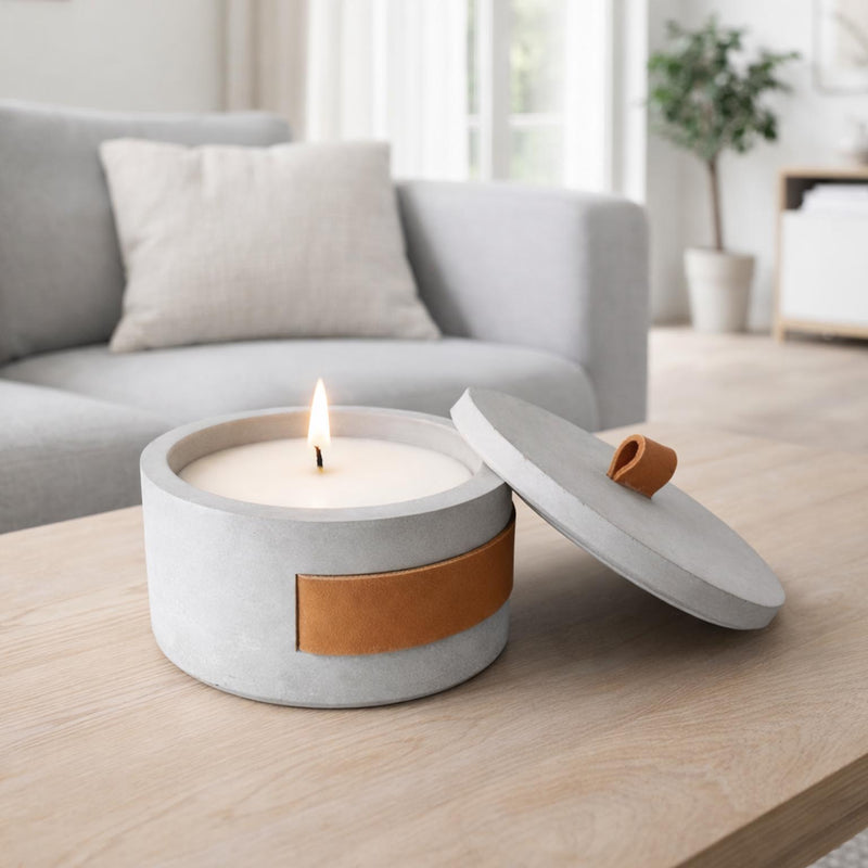 ROQ BAND LIGHT - Premium-Feuer aus Beton. Einfach Wachs nachfüllen