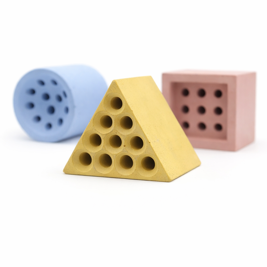 BEEHAUS 3er Set - Bienenhotel im Bauhaus-Design