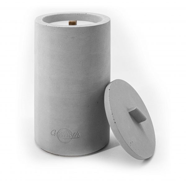 Beton-Outdoor-Feuer Höhe 240 mit wetterfestem Betondeckel